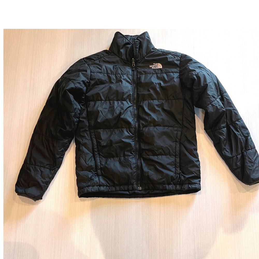 The North Face Women Puffer Jacket Black Gorpcore Winter Coat Small Quilted Zip‎